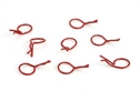 Dynamite Anodized BENT Body Clips: RED (8)
