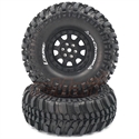 CR Champ Crawler Tire 1.9&quot; Super Soft Black Rim (2)