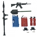 1/10 Ass Fuel Cans, Fire Ext, Shovel &amp; Guns