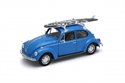 Welly 1/24 VW Beetle w/Surfboard Blue