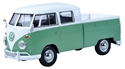 MotorMax 1/24 Volkswagan Bus Type 2 (T1) Double Cab Pickup 19+50-67 green 