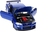 Welly 1/24 Nissan Skyline GT-R R34 Met Blue 