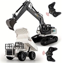 Huina 1/24 Excavator &amp; Dump Truck Combo