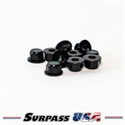 Flange Nylon Lock Nut M4 (10) Black