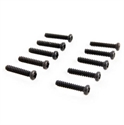 T 2mm x 10mm Phillips Button Head Tap Screws Black (8)