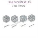 X9115 Wheel Hex &amp; Pins 12mm (4)