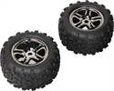 Traxxas Split-Spoke 3.8" Black/Chrome Wheel &amp; Tire (Maxx)