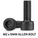  M2 x 5 Allen Cap Screws -Black (4)