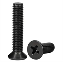 M2x12mm Phillips Countersunk Screw Black (5)