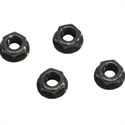 M6 Flanged Nylock Nut  Black (4)