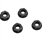 M6 Flanged Nylock Nut  Black (4)