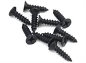 T 3mm x 8mm Phillips Countersunk Tap Screws Black (4)