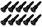 T 3mm x 13mm Phillips Kingpin 4mm Shank Tap Screws (8)