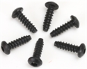 T 3mm x 10mm Phillips Button Head Tap Screws Black (8)