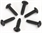 T 3mm x 10mm Phillips Button Head Tap Screws Black (8)